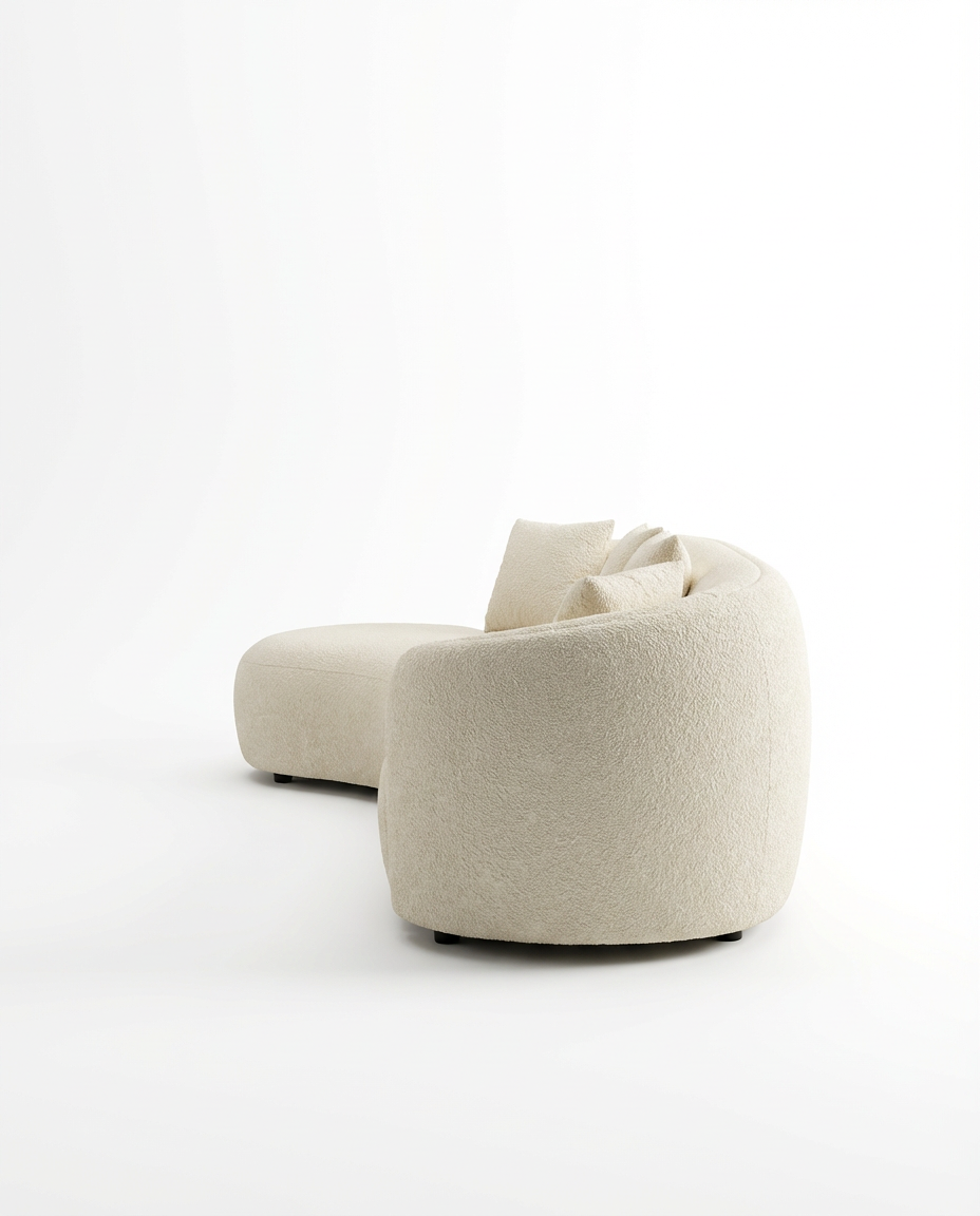 Japandi-Sofa mit organischen Formen | Mokani