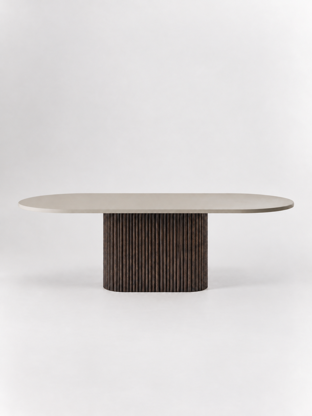 Mokani Organic Round Concrete Ciré Dining Table – Made to Measure