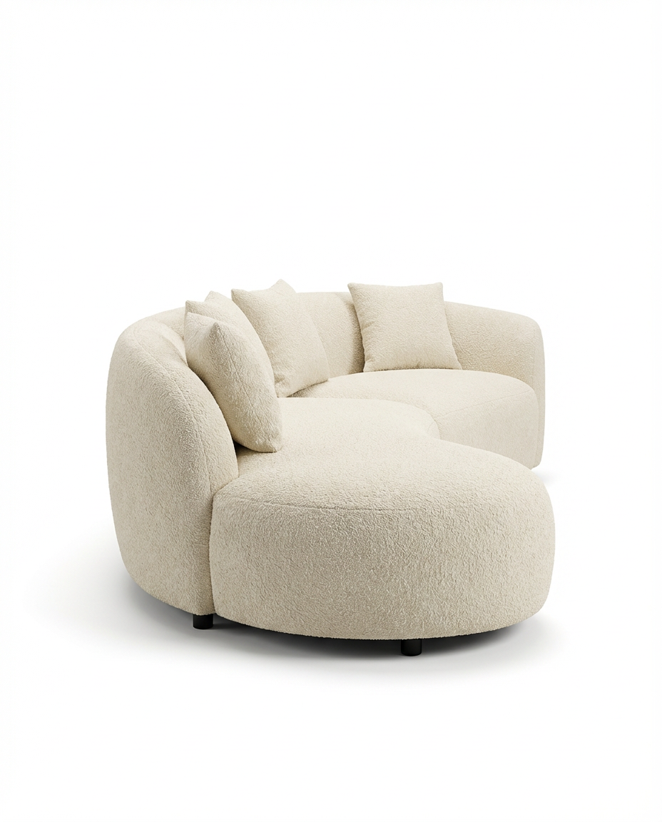 Japandi-Sofa mit organischen Formen | Mokani