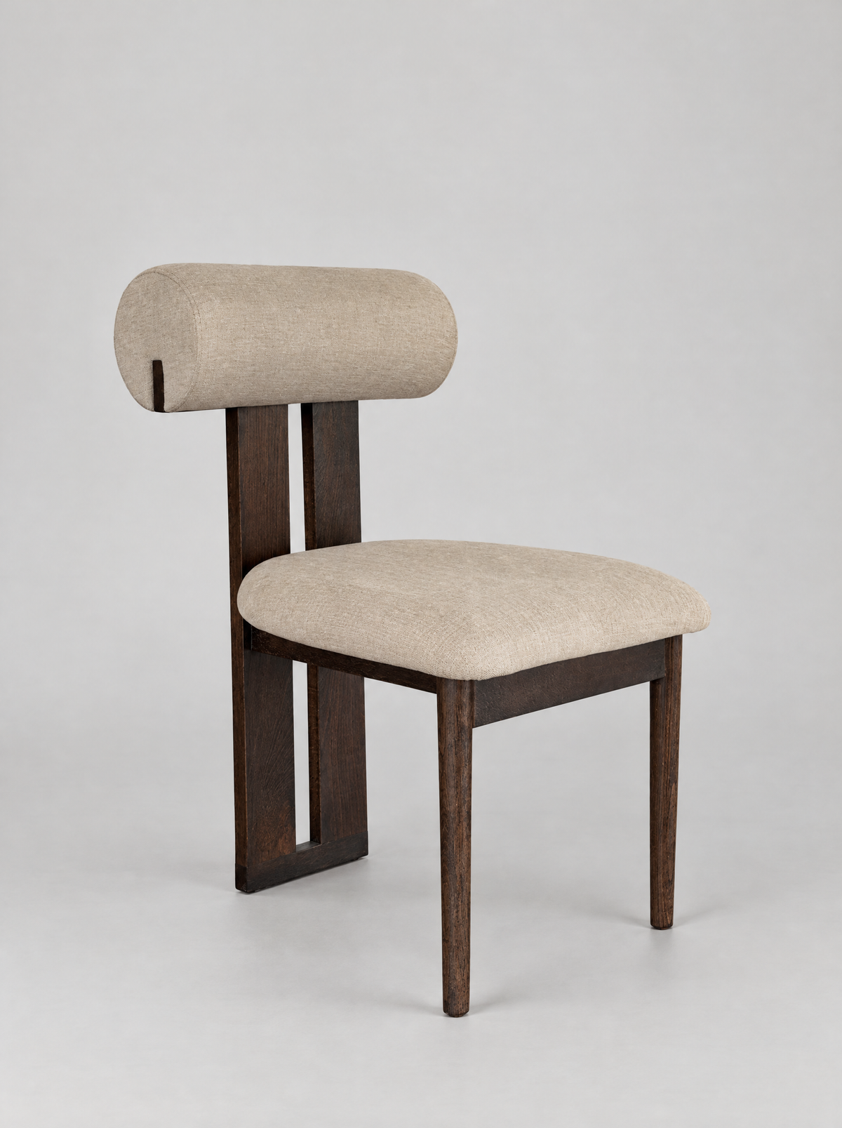Mokani Japandi Dining Chair – Scandinavian-Japanese Design with Round Backrest